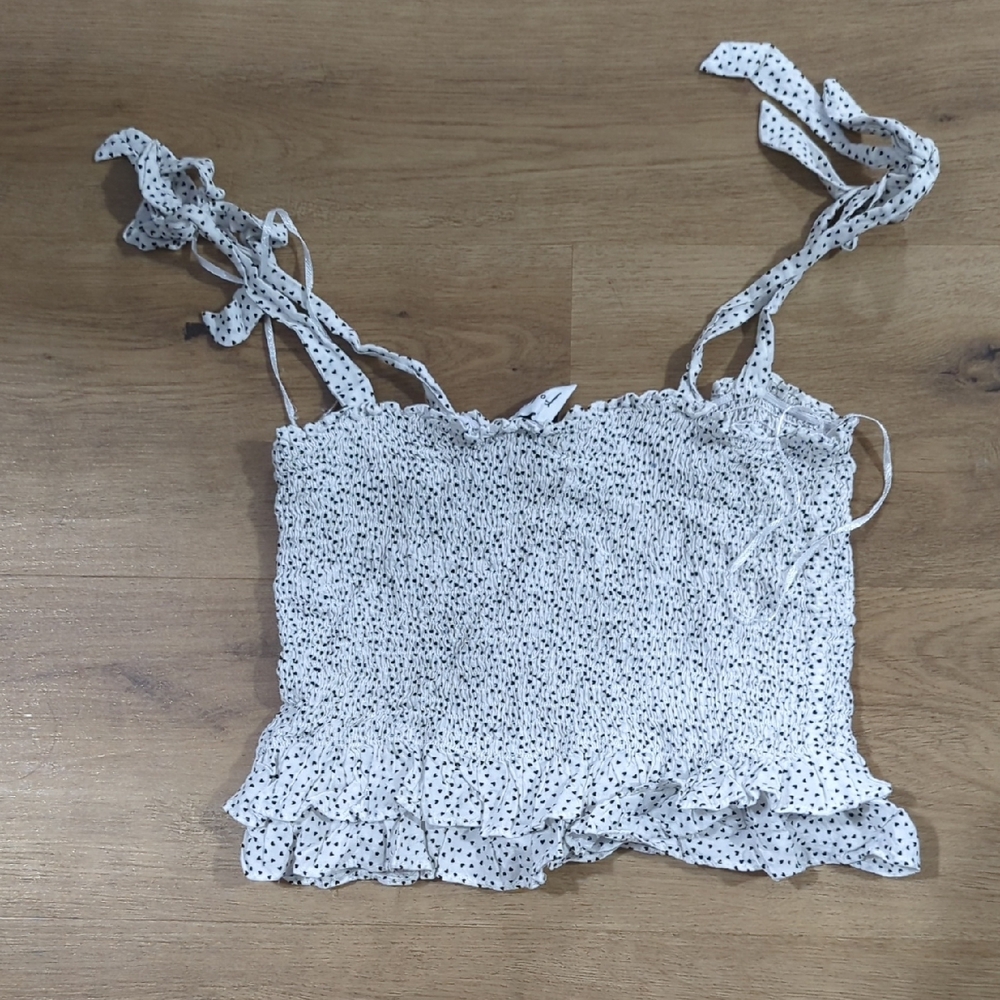 Polka Dot Ruffle Strap Top - Picture 3 of 5